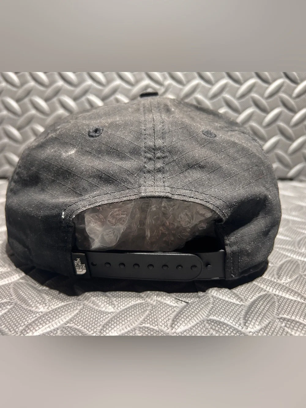 The North Face Black Cap with Multicolor Square Logo